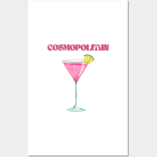 y2k cosmopolitan cocktail danish pastel Posters and Art